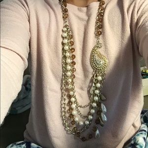Long costume necklace
